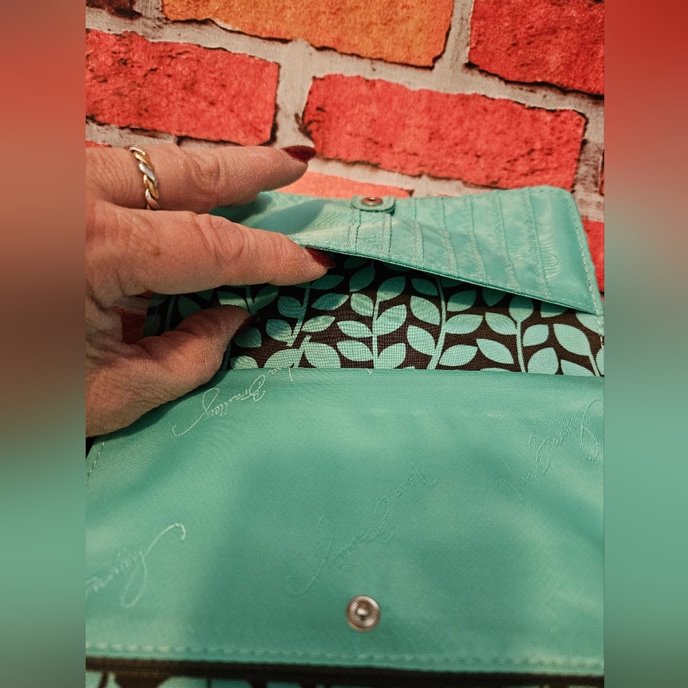 #571-Vera Bradley- Retired "Flower Shower" Pattern Quilted Wallet - Picture 9 of 9